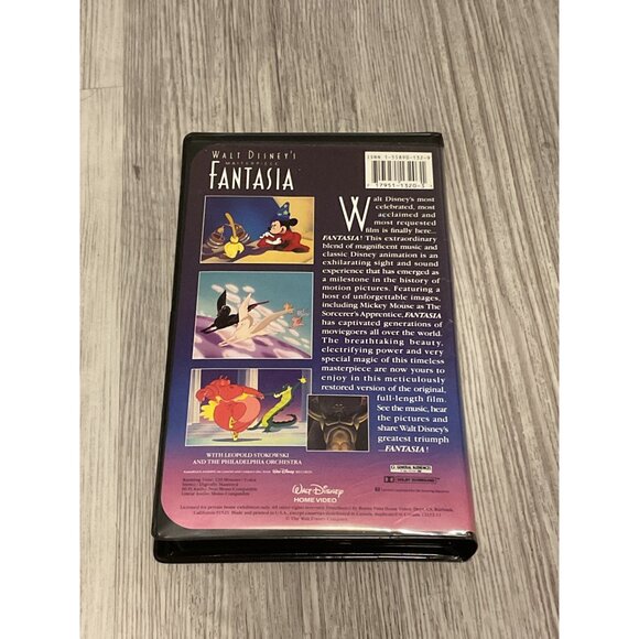 Walt Disneys Masterpiece Fantasia VHS Tape Classic Animation - Picture 3 of 4